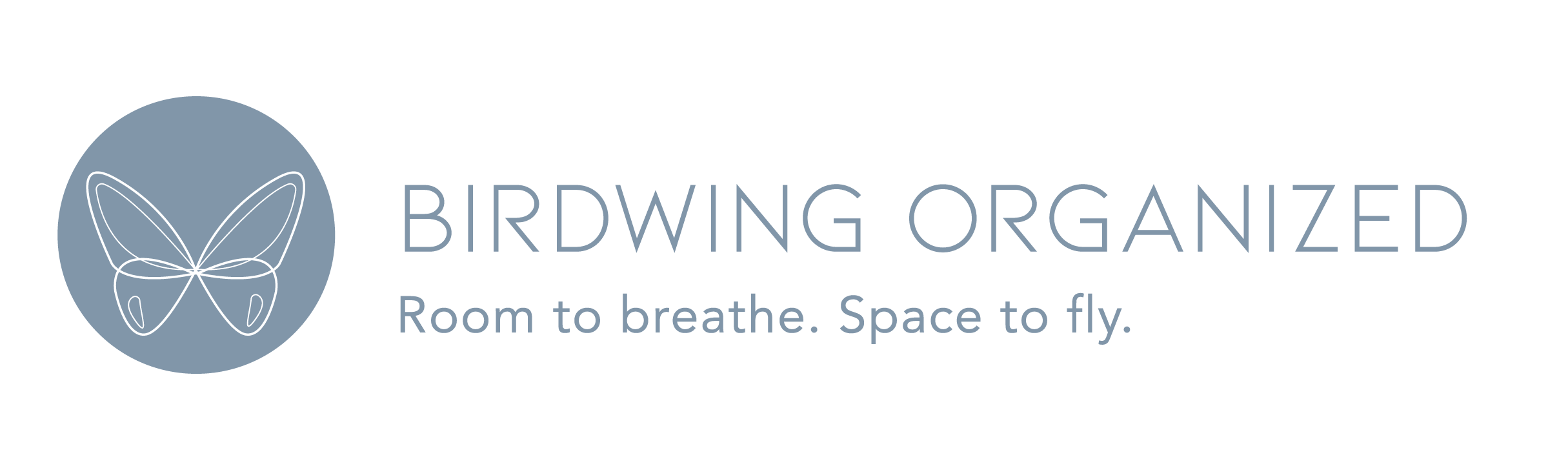 Birdwing Organized logo payoff groot